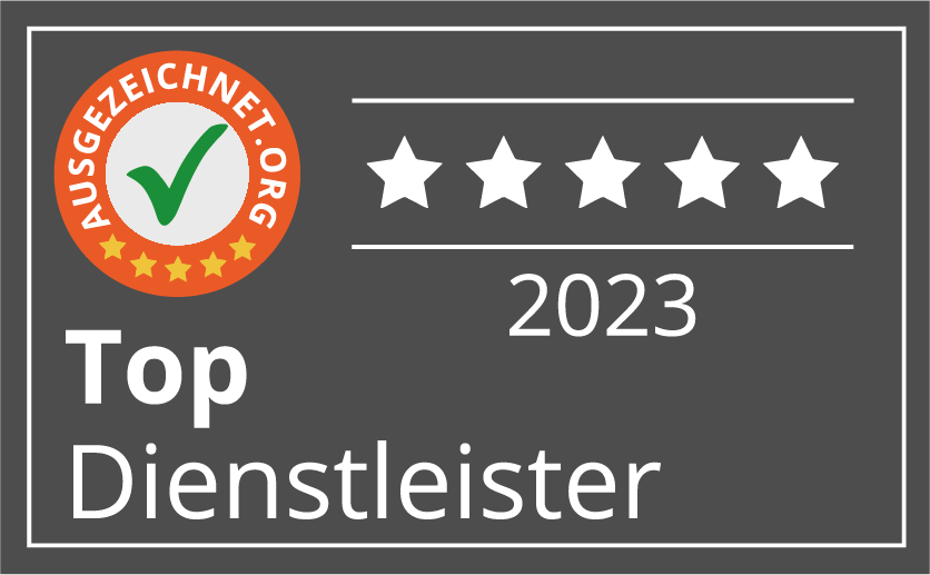 Top Dienstleister Siegel von AUSGEZEICHNET.ORG
